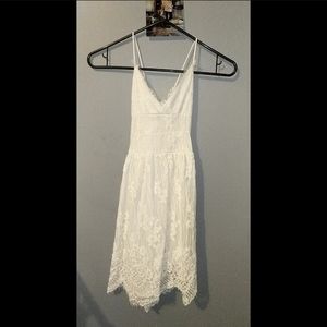 Super CUTE & Adjustable White Lace Dress